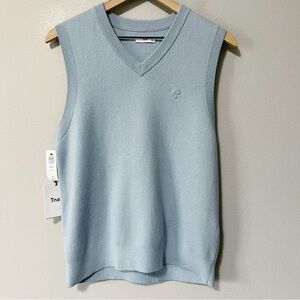 Aritzia TNA NWT Dune Blue Sweater Vest Women's Size Small Preppy Academia Office